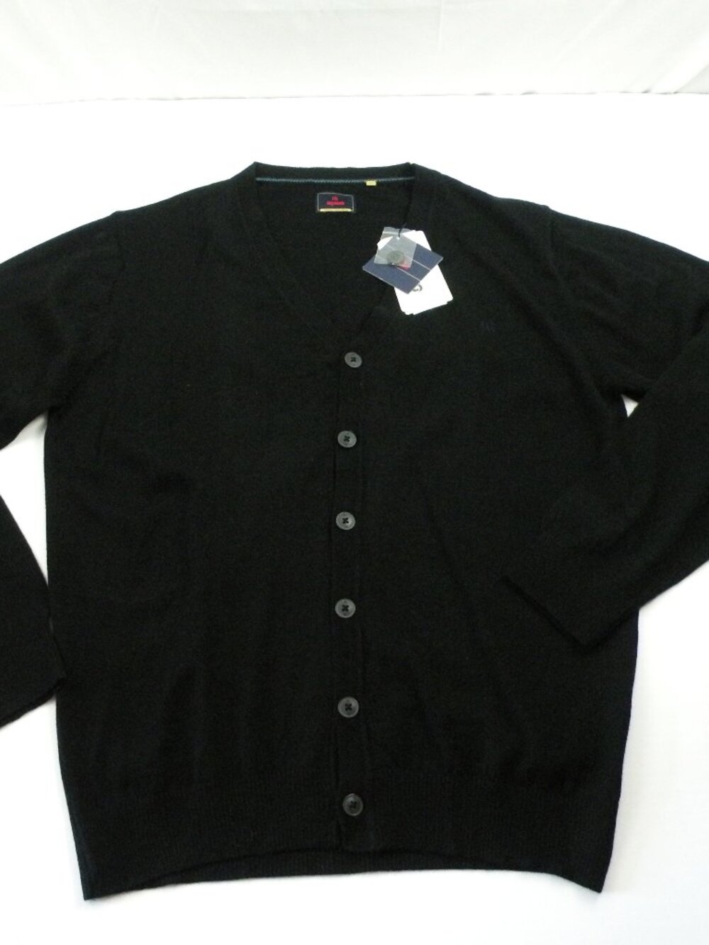 NWT Sir Raymond Black Wool Blend Cardigan sweater 42/44 (M-L)